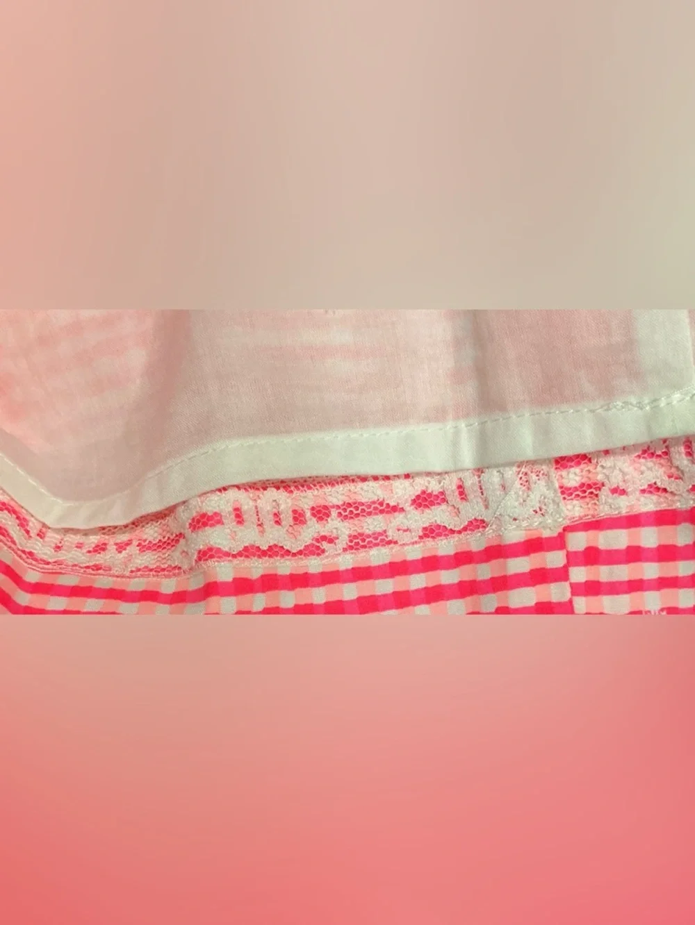 Lilly Pulitzer Lowe Dress Fiesta Pink Pretty Gingham Peplum Cotton Mini 6 - Picture 7 of 8